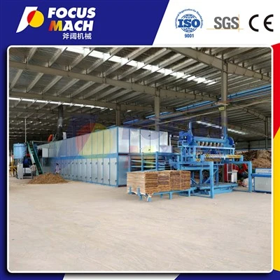 Máquina de secador de chapa de madera de 38m 4 cubierta